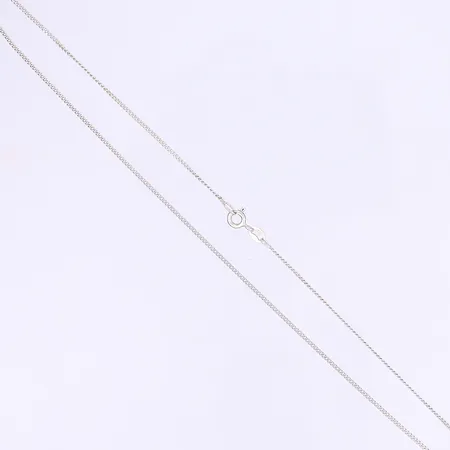 Halskedja pansarlänk längd 38cm bredd 1mm silver 925/1000 Vikt: 1,8 g