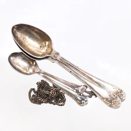 Diverse silver, defekter/gravyrer, 925/1000 silver. Vikt: 58,3 g