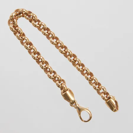 Armband ärtlänk längd: 16,5cm, bredd: 7mm, 14K Vikt: 21,6 g