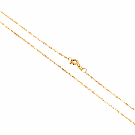 Kedja Singapore 41cm bredd 1mm, 18K 1,4g.