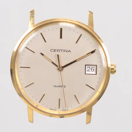 Herrur Certina quartz Ø33 gravyr går ej 14k Vikt: 0 g