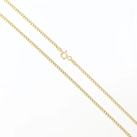 Kedja Guldfynd Pansar längd 43cm bredd 2mm ihålig 18K Vikt: 3 g