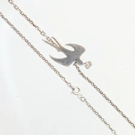 Collier med integrerat hänge svala Efva Attling 42cm S925/1000 Vikt: 9,2 g