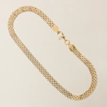 Armband X-länk längd 18cm bredd 4mm skadad länk 18K Vikt: 3,6 g
