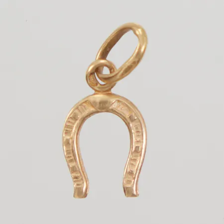 Hänge hästsko relief dekor 18mm, bredd 7,8mm, 18K