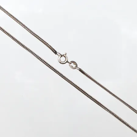 Kedja, längd 52cm, bredd 2mm, 925/1000 silver. Vikt: 5,6 g