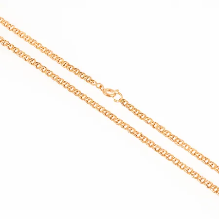Rak bismarckkedja i 18K guld. Längd 45 cm. Bredd 3,4 mm. Vikt 7,2g Vikt: 7,2 g