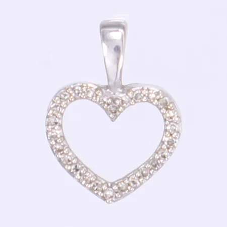 Hänge GHA med diamanter 26 x ca 0,005ct längd 13mm bredd 10mm 18K Vikt: 0,8 g