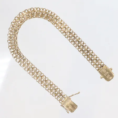 Armband X-länk 19,5cm bredd 9mm SÄAB (Stockholms Ädelsmide Ab) Stockholm 1961, 18K Vikt: 17,2 g