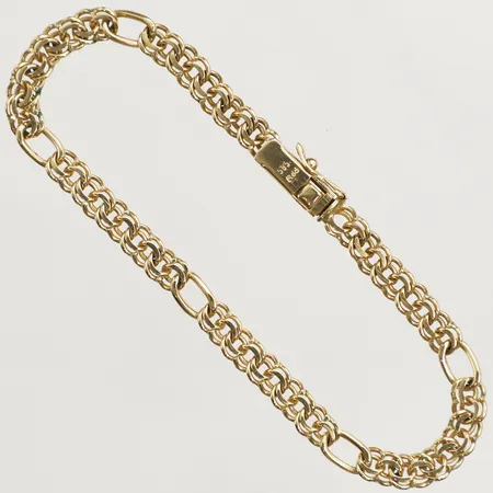 Armband 19cm bredd 4,3mm 14K Vikt: 8,7 g