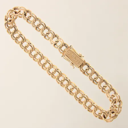 Armband Bismarck längd 19cm bredd 7mm 18K Vikt: 15,2 g