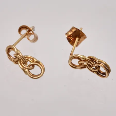 Örhängen längd ca 10mm, bredd ca 5mm, 18K, 0,83g. 