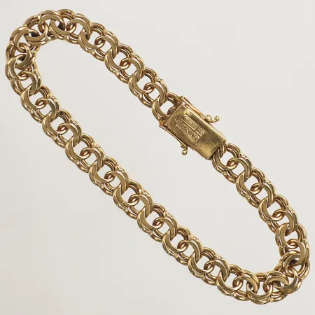 Armband Bismarck 19,5cm bredd 7,3mm 18K Vikt: 20,1 g