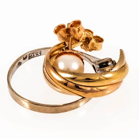 Diverse guld 18K bruttovikt 2,2g 