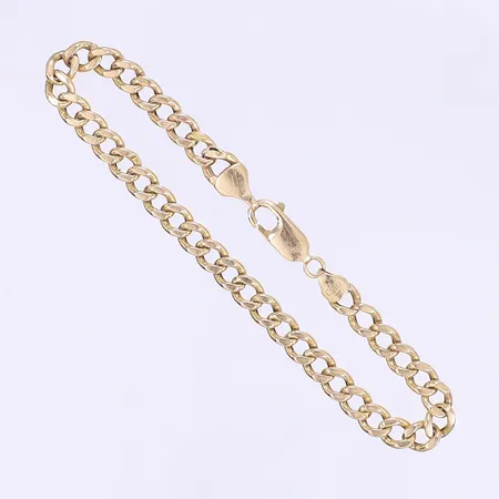 Armband GHA pansarlänk längd 19cm bredd 5mm defekt en länk med spricka 18K Vikt: 6 g