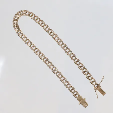 Armband Bismarck 19cm bredd 5mm EWA (Andrens Guldvaror) Köping 1962 18K Vikt: 7,1 g
