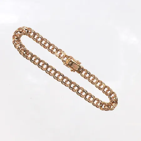 Armband Bismarck, längd 18cm, bredd 5,8mm, 18K. Vikt: 12,4 g