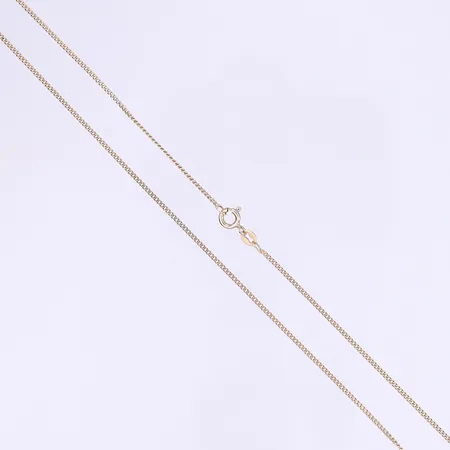 Halskedja Pansar längd 45cm bredd 1mm förgyllt silver 925/1000 Vikt: 2,6 g