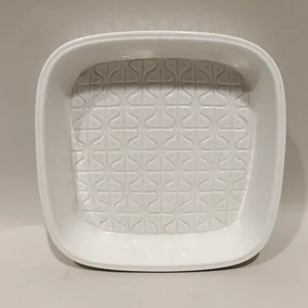 Fat/skål Domino Gunnar Nylund för Rörstrand 15x15cm höjd ca 3cm flintgods