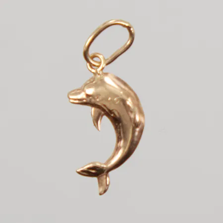 Hänge delfin längd inkl. ögla 17,5mm, bredd 6mm, 18K Vikt: 0,2 g