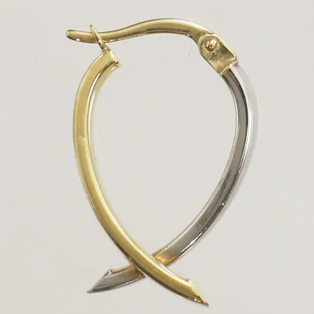 Ett udda örhänge tvåfärgat 22x14mm GHA 18K Vikt: 1,1 g