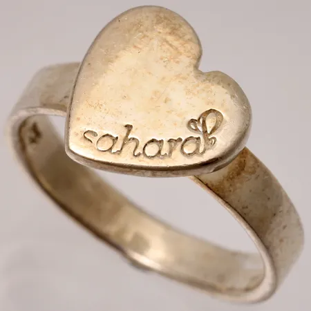 Ring stl:17 hjärta bredd 3,4-10,8mm, Sahara, Guldfynd, silver 925/1000, 3,53g.
