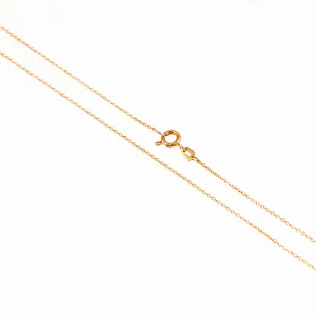Kedja rund Ankarlänk 46cm bredd 1,1mm, 18K 1,8g.