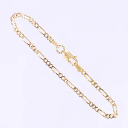 Armband Balestra Figarolänk längd 15cm bredd 2mm 18K Vikt: 2 g