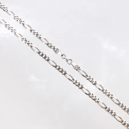 Kedja, längd 60cm, bredd 4,3mm, 925/1000 silver. Vikt: 17,7 g