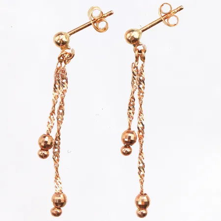 Örhängen, länd 30,3mm, 18k. Vikt: 1,4 g