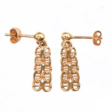 Örhängen, längd 19,2mm, bredd 4,9-5,9mm, 18K. Vikt: 1,9 g