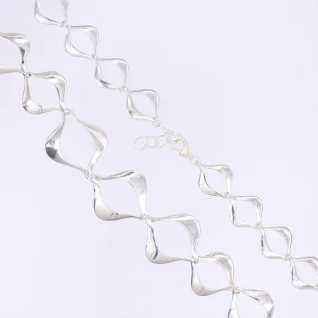 Halscollier GHA längd 45cm bredd 15-26mm silver 925/1000 Vikt: 36,6 g