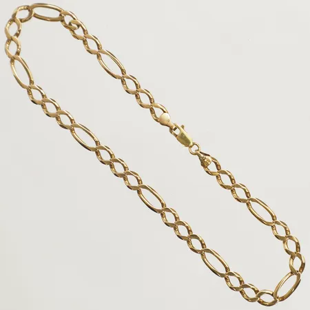 Armband Figaro 23,5cm bredd 4,6mm 18K Vikt: 7 g