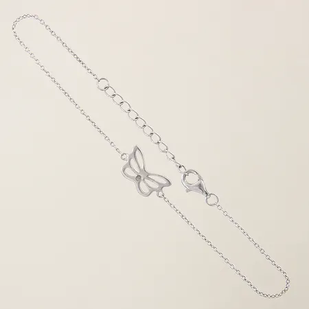 Armband Ankar med integrerat hänge ställbar längd 18-21cm bredd 1-8mm silver 925/1000 Vikt: 1,4 g