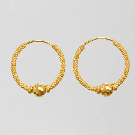 Örhängen creoler Ø20mm, bredd 2-5mm, 21K Vikt: 3,2 g