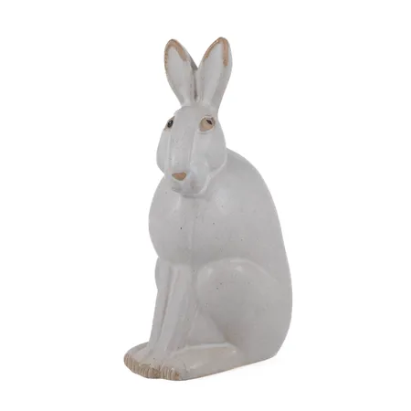 Figurin Lisa Larson hare höjd 15,5cm stengods, stämplad JIE Stengods Ateljé Sweden. 