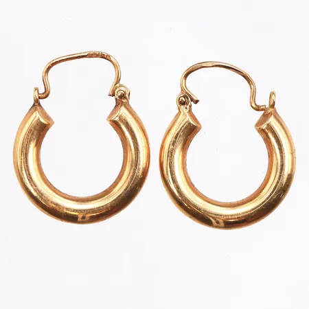 Örhängen släta, Ø17mm, 18K. Vikt: 2 g