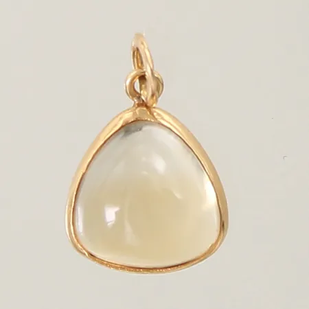Hänge med gul sten 12x10mm 18K Vikt: 0,9 g