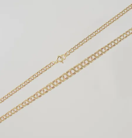Halskedja bismark, längd 42,5 cm, bredd 3,5-6 mm, 18K Vikt: 13,2 g