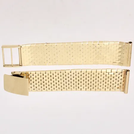 Klockarmband, längd 16cm, bredd ca 18mm, 14K, 35,8g.