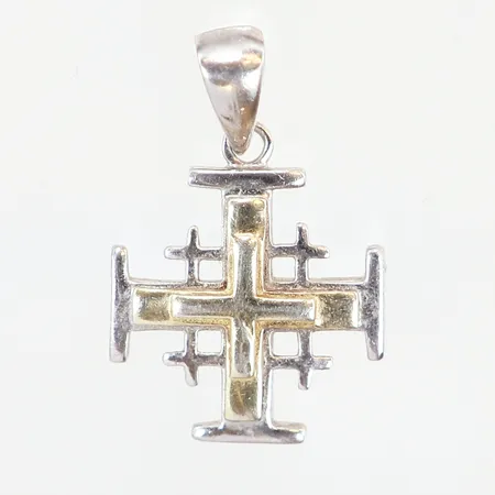 Hänge kors förgyllning med text 28x18mm S925/1000 Vikt: 3,8 g