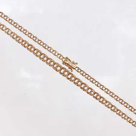 Collier Bismarck, längd 43cm, bredd 3,1-5mm, 18K. Vikt: 8 g