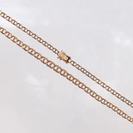 Collier bismarck, längd 43cm, bredd 3,2-5,1mm, 18K. Vikt: 7,9 g