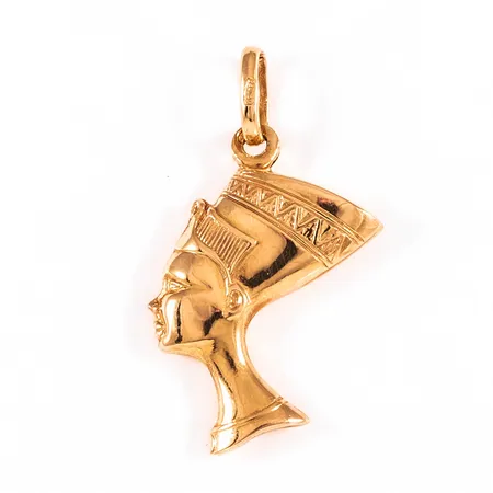 Hänge Nefertiti bredd 21mm längd 34mm, 18K 2,5g. 