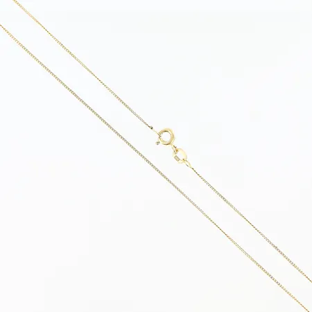 Kedja Pansar Balestra längd 38,5cm bredd 1mm, synlig lagning vid ögla 18K Vikt: 1,1 g