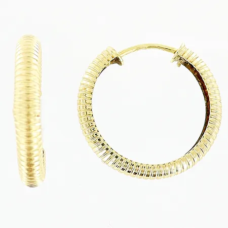 Örhängen mönster creoler Ø18mm bredd 3mm 18K Vikt: 1,3 g
