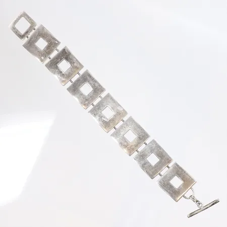 Armband, längd 18,5cm, bredd 20mm, 925/1000 silver Vikt: 34,4 g