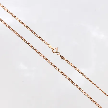Kedja, längd 50cm, bredd 2mm, 18K. Vikt: 3 g