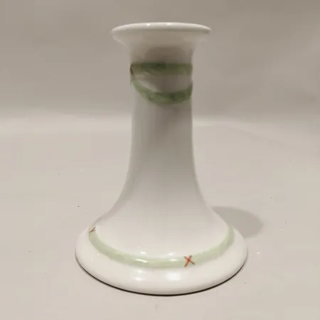Ljusstake"God Jul" Gustavsberg, höjd 12cm handmålad porslin stearinrester 
