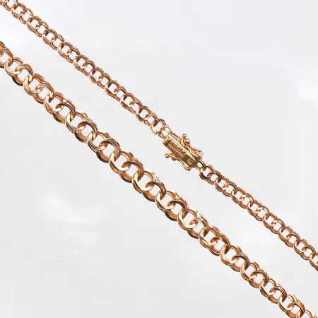Collier Bismarck, längd 43cm, bredd 4,2-6,7mm, 18K. Vikt: 11,5 g